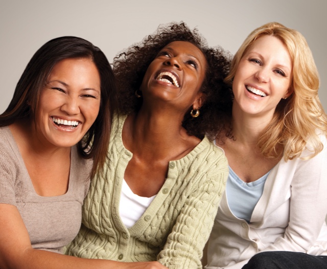 women smiling dermatology